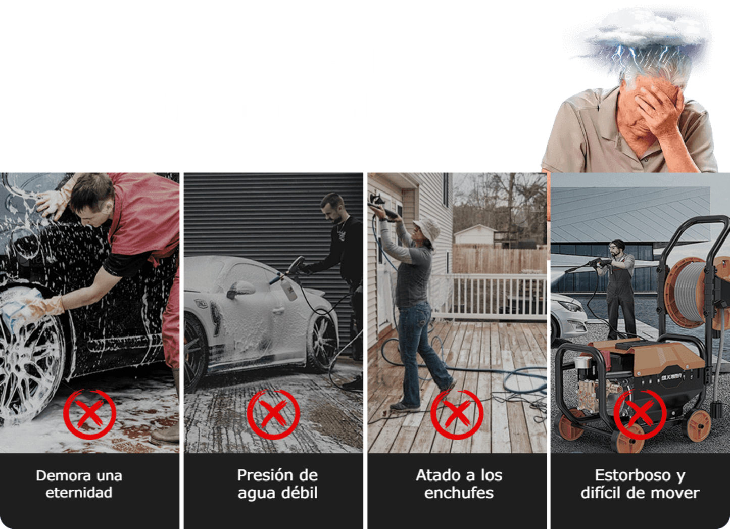 Pistola  alta presión profesional portátil doble bateria